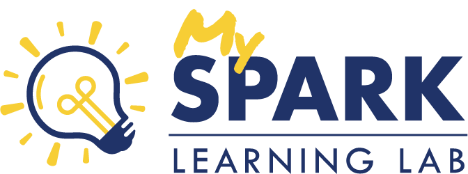 My Spark Learning Lab Logo Blue And Yellow